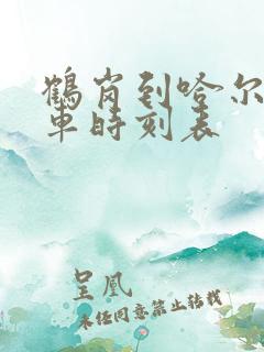 鹤岗到哈尔滨客车时刻表