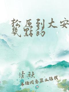 松原到大安客车几点的