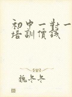 初中一对一辅导培训价钱