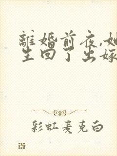 离婚前夜,她重生回了出嫁前