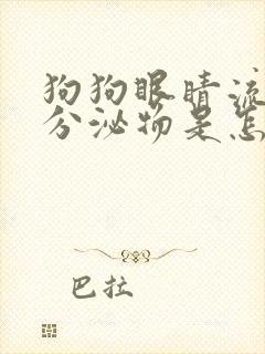 狗狗眼睛流红色分泌物是怎么回事