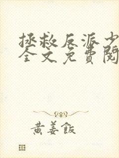 拯救反派少年时全文免费阅读