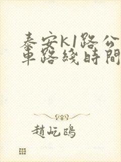 泰安k1路公交车路线时间表