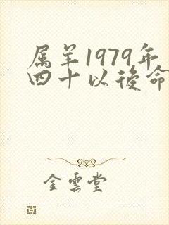 属羊1979年四十以后命运
