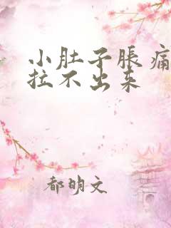 小肚子胀痛拉屎拉不出来