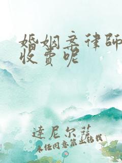 婚姻案律师如何收费呢