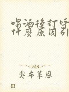 喝酒后打呼噜是什么原因引起的