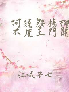 何须怨杨柳春风不度玉门关全诗