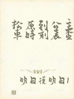 松原到公主岭客车时刻表查询