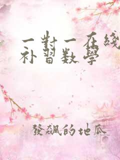 一对一在线高二补习数学