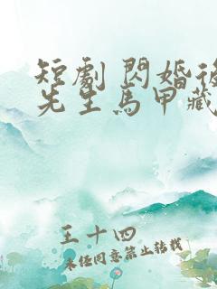 短剧 闪婚后傅先生马甲藏不住了