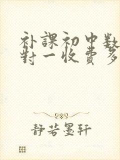 补课初中数学一对一收费多少钱