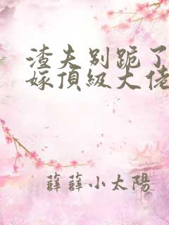 渣夫别跪了夫人嫁顶级大佬显怀啦最新