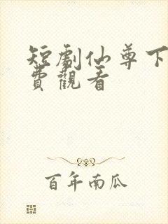 短剧仙尊下山免费观看