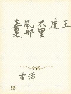 春风不度玉门关是哪里