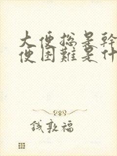 大便总是干燥排便困难是什么原因