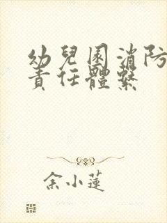 幼儿园消防安全责任体系