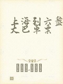 上海到六盘水的大巴车票