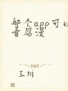 哪个app可以看腐漫