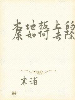 木地板上的狗尿屎如何去除臭味