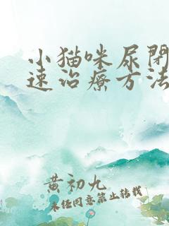 小猫咪尿闭的快速治疗方法