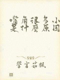 嘴角很多小水泡是什么原因