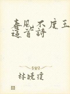 春风不度玉门关这首诗