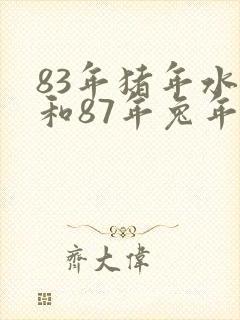 83年猪年水命和87年兔年火命