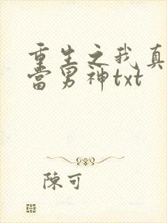 重生之我真没想当男神txt