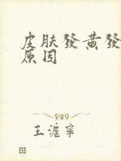 皮肤发黄发暗的原因