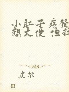 小肚子疼发胀 想大便 但拉不出来