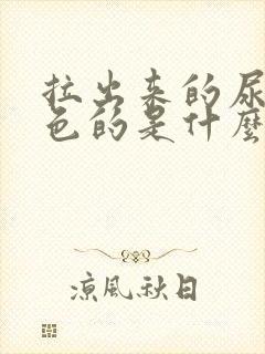 拉出来的尿是黄色的是什么原因