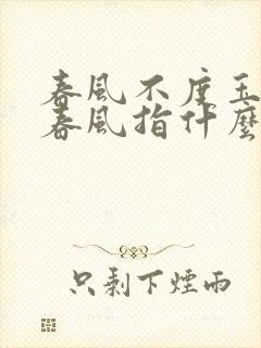 春风不度玉门关春风指什么