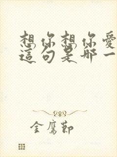 想你想你爱着你这句是哪一首歌的