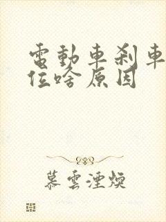 电动车刹车不回位啥原因