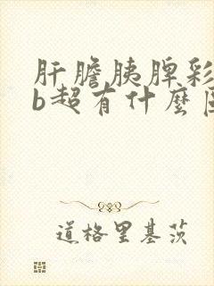 肝胆胰脾彩超和b超有什么区别