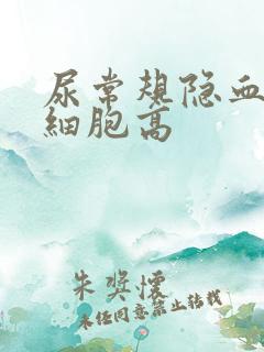 尿常规隐血和白细胞高