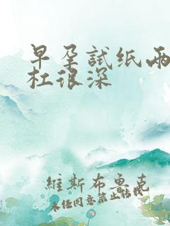 早孕试纸两条红杠很深