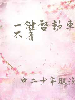 一键启动车子打不着