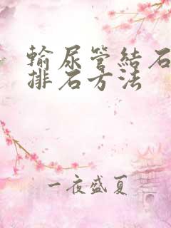 输尿管结石快速排石方法