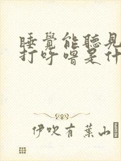 睡觉能听见自己打呼噜是什么原因