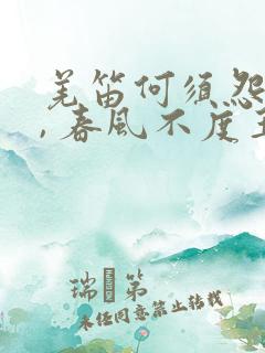 羌笛何须怨杨柳, 春风不度玉门关.