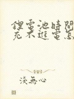 锂电池时间久了充不进电怎么办