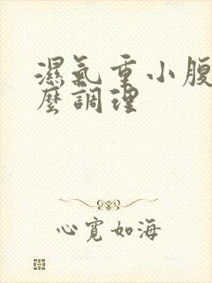 湿气重小腹大怎么调理