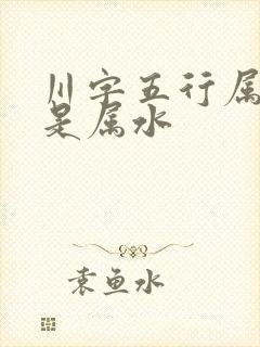 川字五行属金还是属水