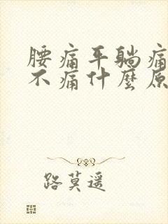 腰痛平躺痛侧躺不痛什么原因