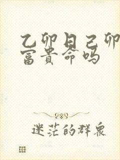 乙卯日己卯时是富贵命吗