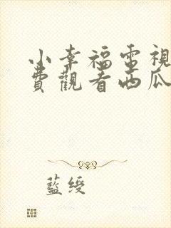 小幸福电视剧免费观看西瓜