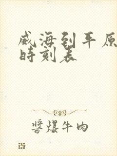 威海到平原客车时刻表