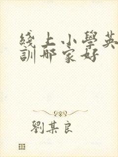 线上小学英语培训哪家好